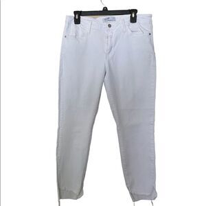 Just Black Optic White Frayed Hem Jeans